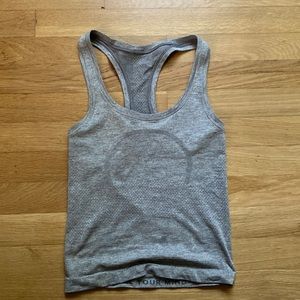 Grey Lululemon swiftly tech tank top